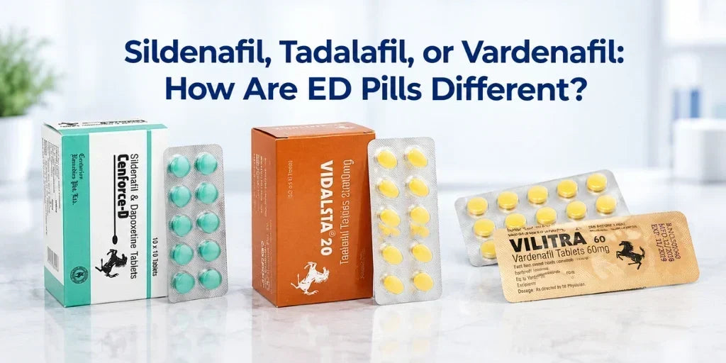 Sildenafil, Tadalafil, or Vardenafil: How Are ED Pills Different?